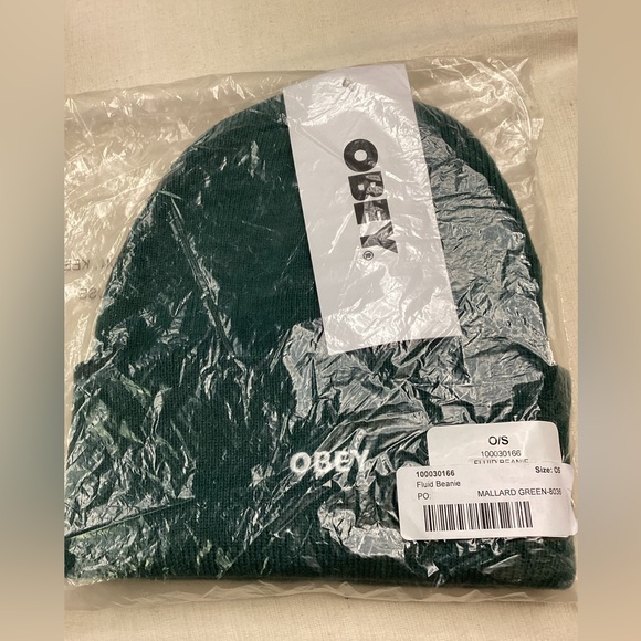 Obey Mallard Green Fluid Beanie Knit Hat - Picture 4 of 5